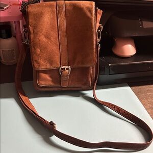 Osgoode Marley Brown Leather Crossbody Bag